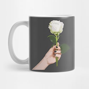 White Rose is Given Mug